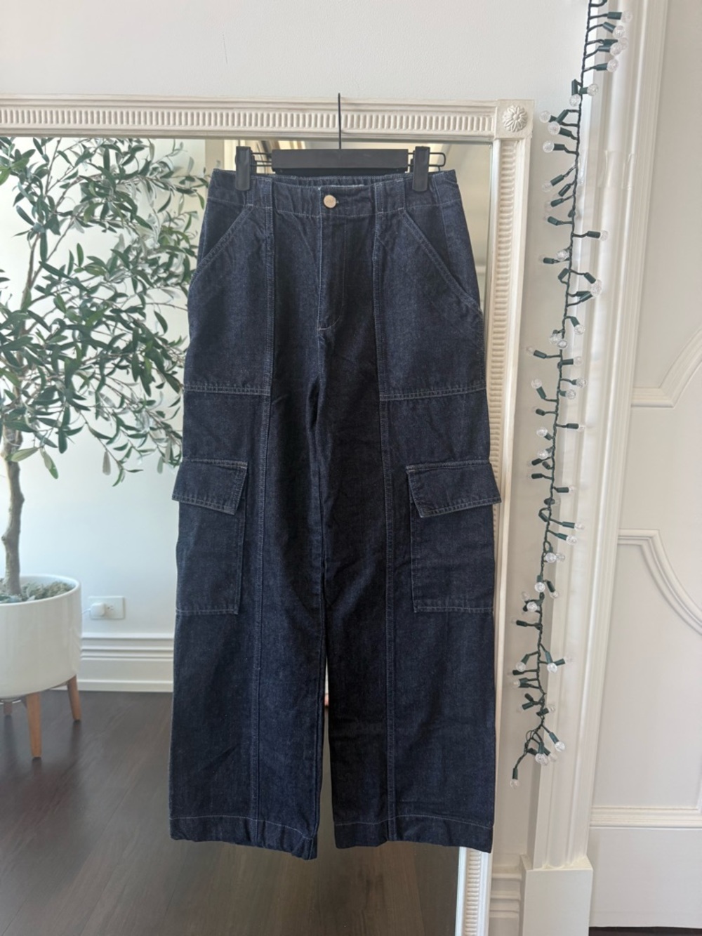 AG x Emrata Wide-Leg Cargo Jeans